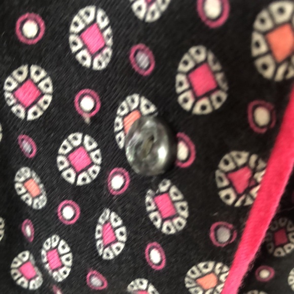 Victoria's Secret Cotton Blend Soft Lounging Romper Black & Pink Print Sz XS EUC - Picture 6 of 9